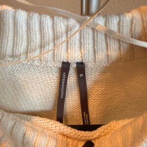 Anthropologie Off-White Cowl Neck Sweater